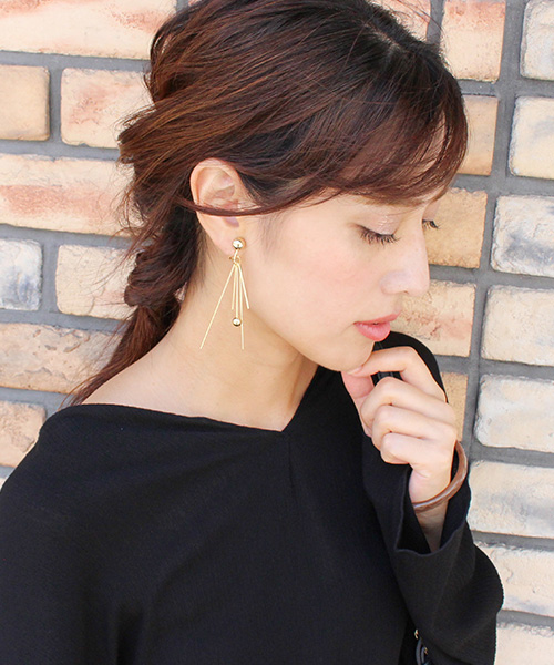 SALE】メタルタッセルピアス・イヤリング/各2カラー