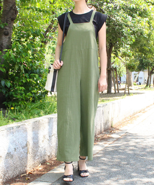 【SALE】ガーゼサロペット/4カラー