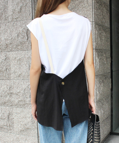 clane ワンショルダーレイヤードトップス③