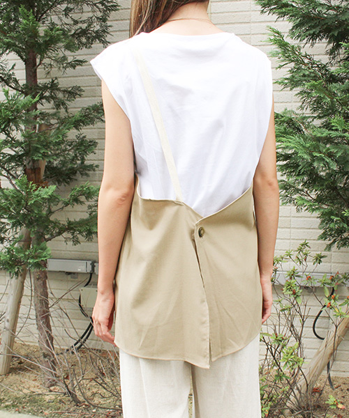 SALE】ワンショルダーレイヤードトップス/3カラー