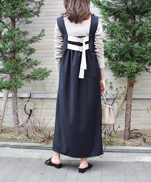 SALE】バックリボンジャンパースカート/2カラー