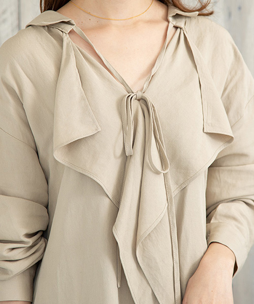 SALE】2WAYフリルシャツワンピース/2カラー