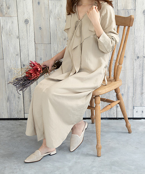 ワンピース ツーピース バイカラー リボン フリル シャツ 2way SALE】2WAYフリルシャツワンピース/2カラー