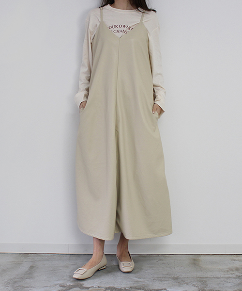 SALE】レザーキャミワンピース/2カラー
