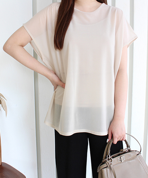 【SALE】キャミセットシアートップス/2カラー