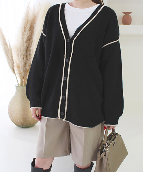 SALE】ラインニットカーディガン/3カラー SALE】ラインニットカーディガン/3カラー