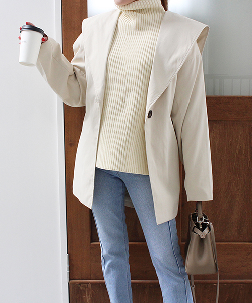 SALE】セーラーカラーミドル丈ジャケット/3カラー