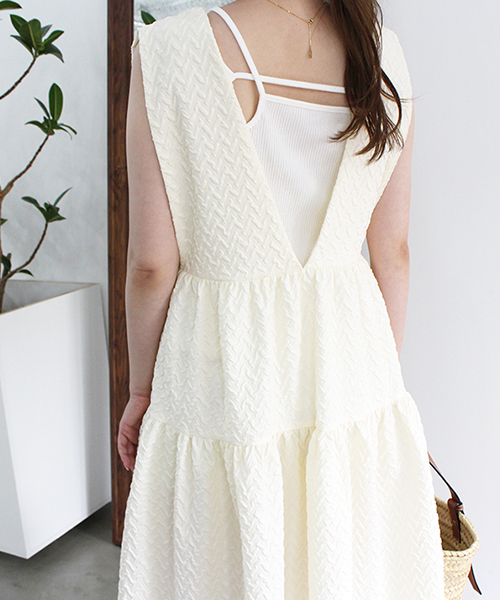 限定SALE★Merlette 'Rodas' Vネックティアードワンピース 関込 org.jpg