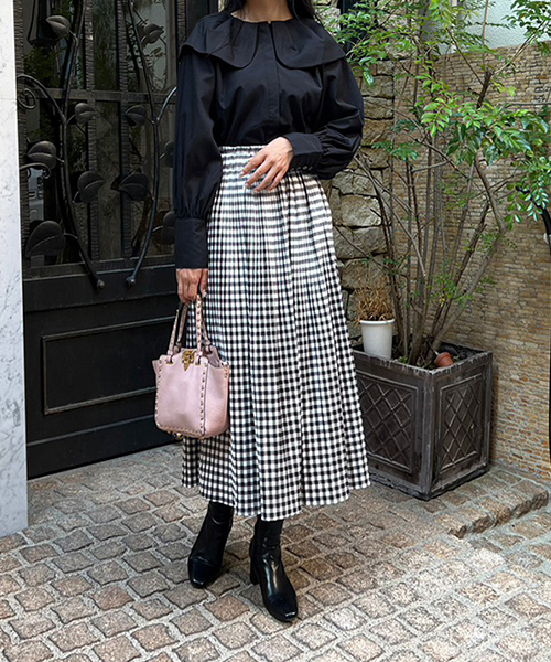 SALE】ビッグカラーブラウス/2カラー