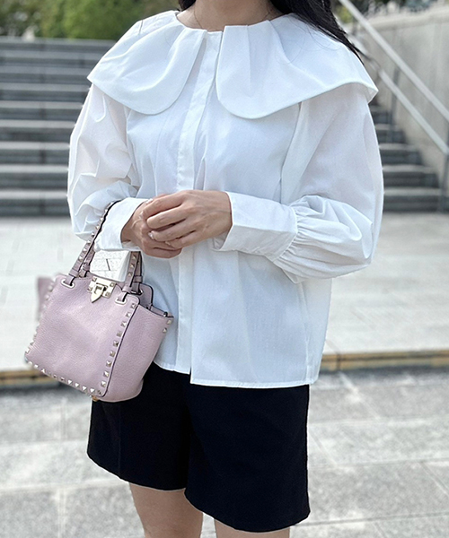 SALE】ビッグカラーブラウス/2カラー