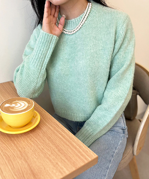 【SALE】ショート丈カラーニット/5カラー