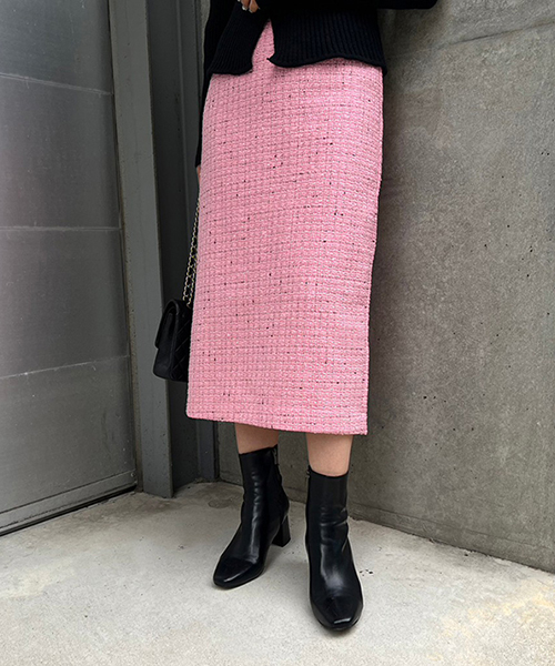 【SALE】ツイードペンシルスカート/4カラー