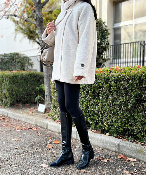 SALE】スタンドカラーボアコート/1カラー
