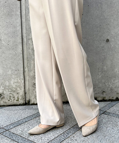 wangwang (タック入りワイドパンツ　ベージュ) wangwang (タック入りワイドパンツ ベージュ) wangwang様 専用