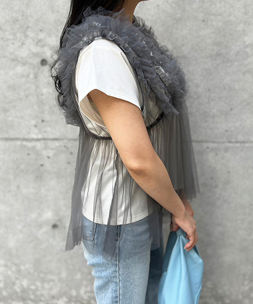 SALE】チュールキャミセットトップス/2カラー
