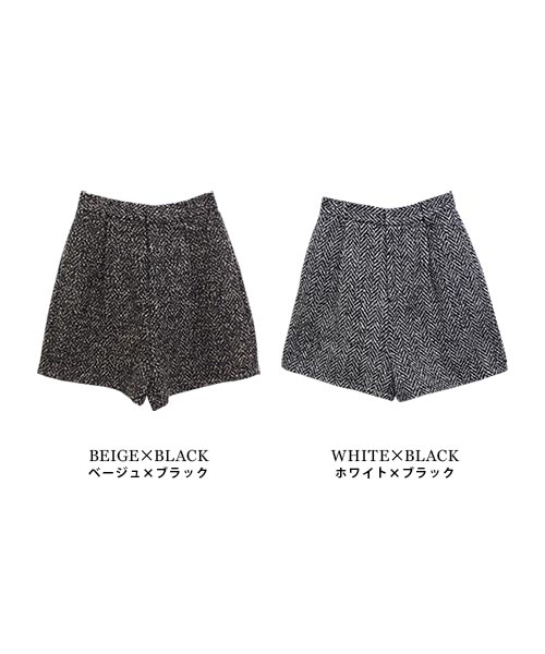 La Totalite ツイードショートパンツ　ブラック38サイズ ツイードショートパンツ/2カラー