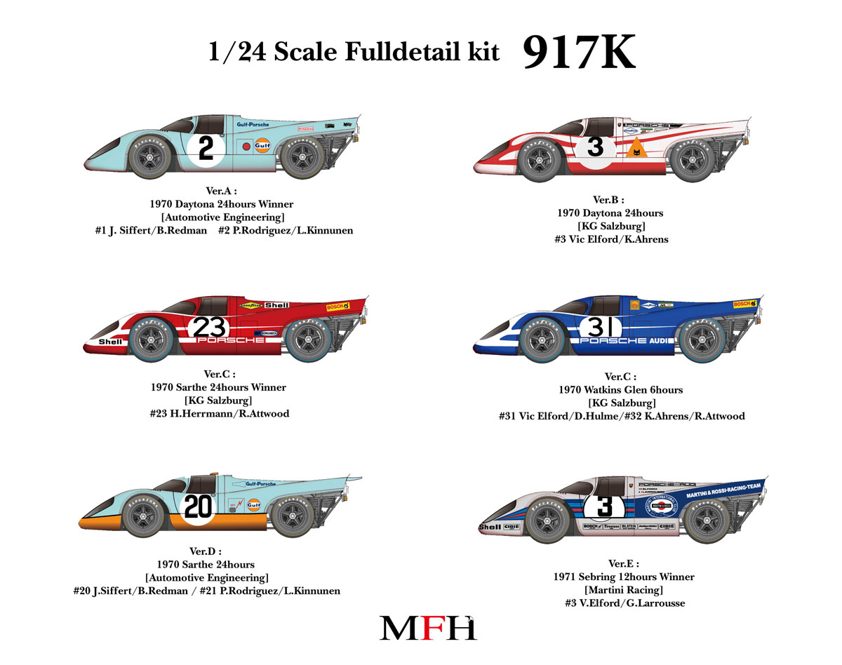 MFH モデルファクトリーヒロ 1/24キット PORCHE 917/20 1/24scale Fulldetail Kit : 917/20 