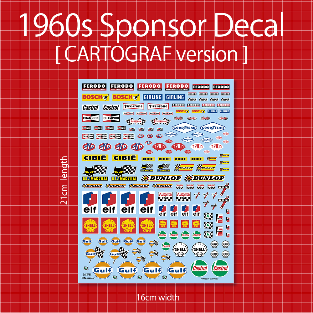 1960s Sponsor Decal [ CARTOGRAF version ]