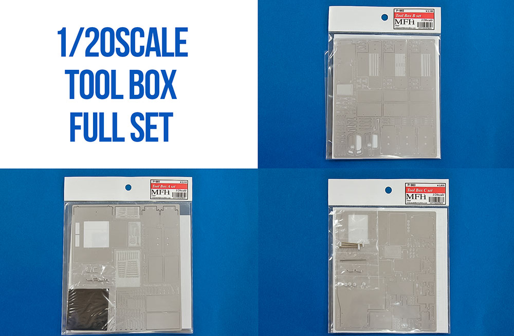 1/20scale ツールボックス フルセット  1/20scale Tool box full set