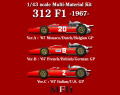1/43scale Multi-Material Kit : 312F1 [1967]