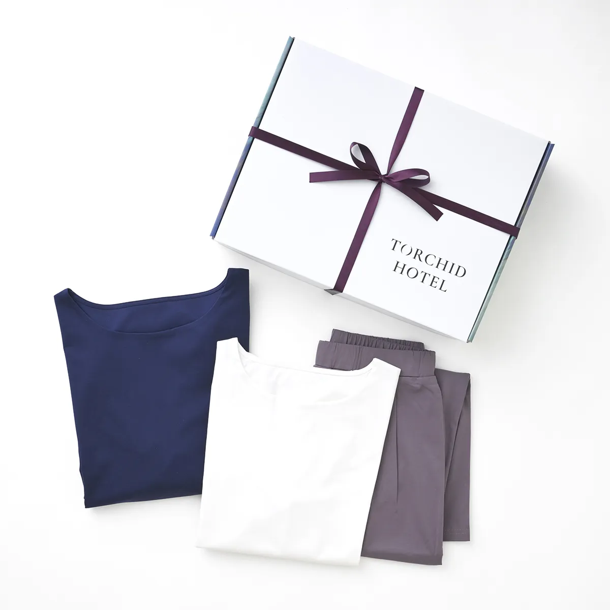 【ギフトBOX入り】TORCHID HOTEL｜スアベ｜ボートネックプルオーバーパジャマ｜ペアセット