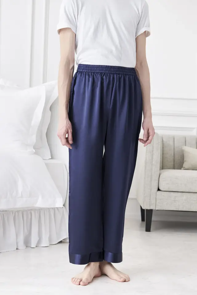 19匁シルク メンズパジャマ｜パンツ