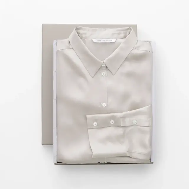 【ギフトBOX入り】 19匁 シルクパジャマ | 長袖シャツ・パンツセット | レディース