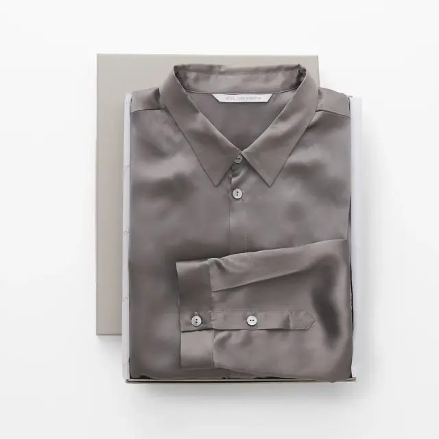 【ギフトBOX入り】 19匁 シルクパジャマ | 長袖シャツ・パンツセット | メンズ