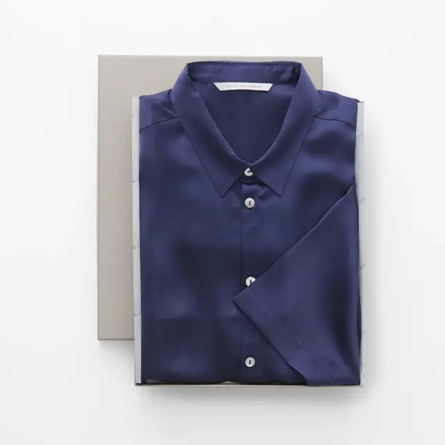 【ギフトBOX入り】 19匁 シルクパジャマ | 半袖シャツ・パンツセット | メンズ