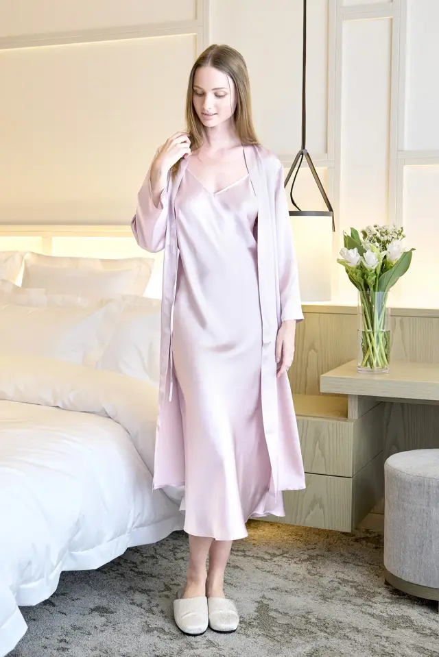 19匁 シルクロングローブ・ガウン | レディース/モーブピンク