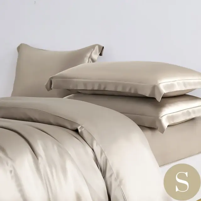 シングル | ボックスシーツ1枚 | 掛け布団カバー1枚 | 包み型スタンダード枕カバー2枚  | 22匁 シルク