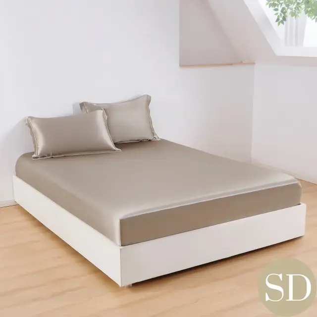 セミダブル | 120×200cm | 高さ31cmまで対応 | ボックスシーツ1枚 | 包み型スタンダード枕カバー2枚 | 22匁 シルク