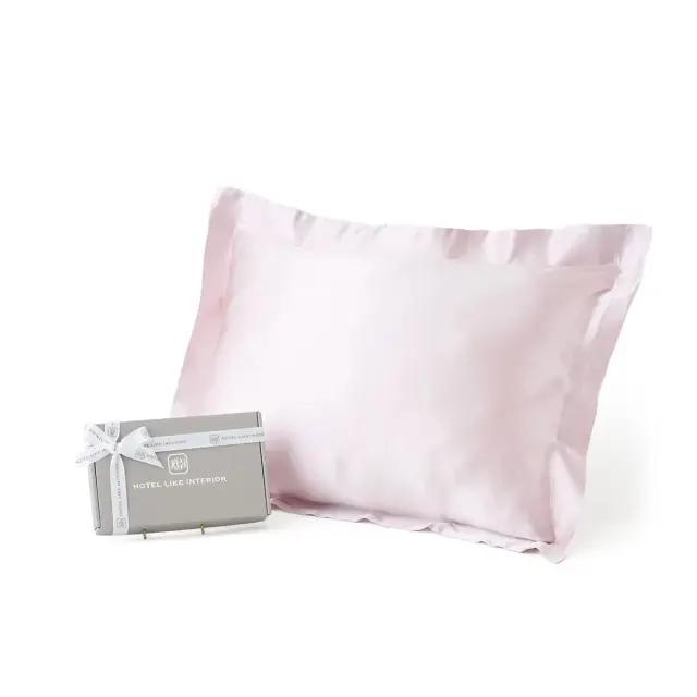 【ギフトBOX入り】 22匁シルクピローケース/ローズ
