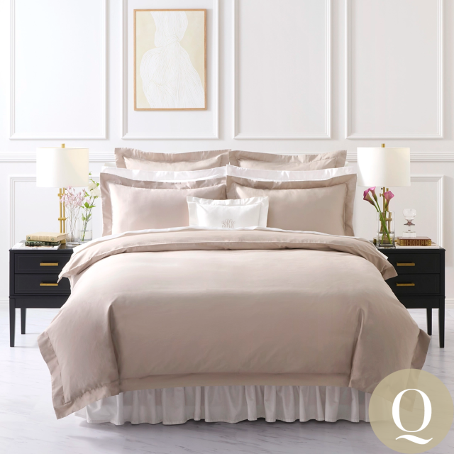 クイーン | 210×210cm | 掛け布団カバー1枚 | 封筒型スタンダード枕カバー2枚 | 400TC コットンサテン