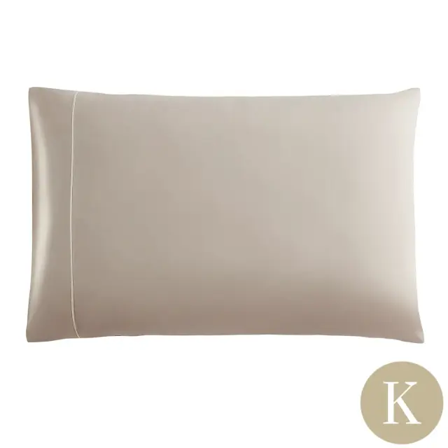 枕カバー・ピローケース | 封筒型キング | 50×90cm | 400TC コットンサテン/サンド