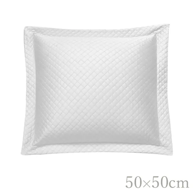 クッションカバー | 50cmスクエア | 50×50cm | ダイヤモンドキルト/ホワイト