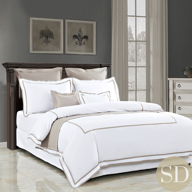 セミダブル | 120×200cm | 高さ31cmまで対応 | ボックスシーツ1枚 | 包み型スタンダード枕カバー2枚 | 400TC ホテル