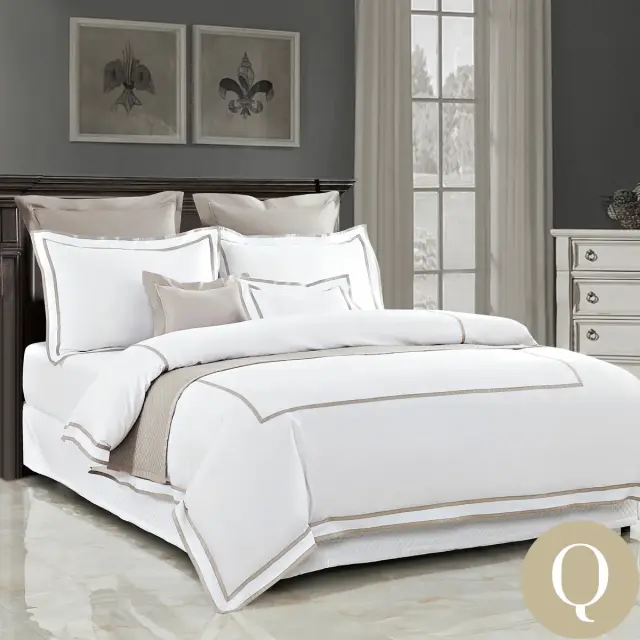 クイーン | 160×200cm | 高さ31cmまで対応 | ボックスシーツ1枚 包み型スタンダード枕カバー2枚 | 400TC ホテル