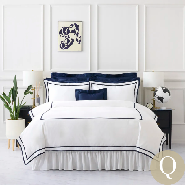 クイーン | 210×210cm | 掛け布団カバー1枚 | 包み型スタンダード枕カバー2枚 | 400TC ホテル