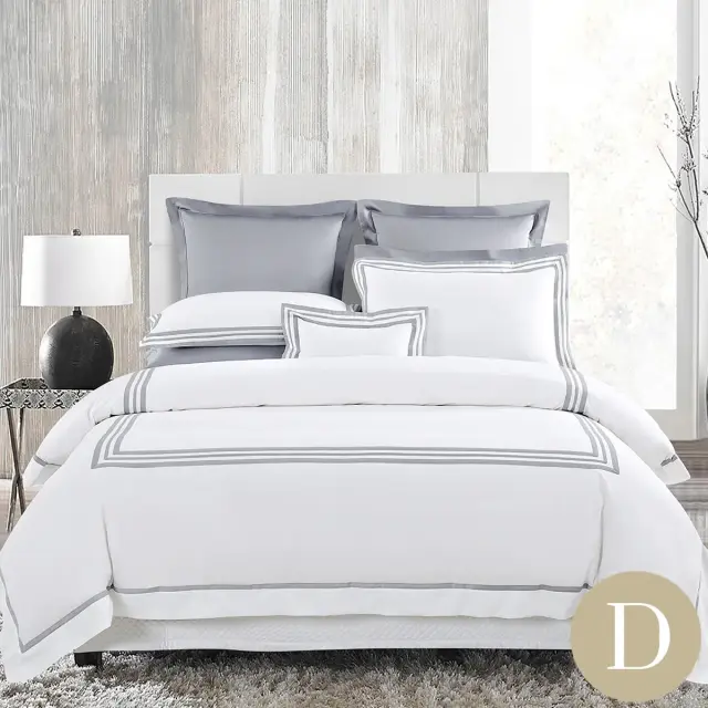 ダブル | 190×210cm | 掛け布団カバー1枚 | 包み型スタンダード枕カバー2枚 | 500TC ボールドライン