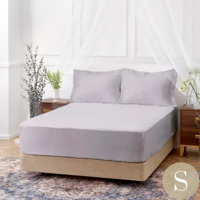 シングル | 100×200cm | 高さ31cmまで対応 | ボックスシーツ1枚 | 包み型スタンダード枕カバー2枚 | 500TC コットンサテンリュクス