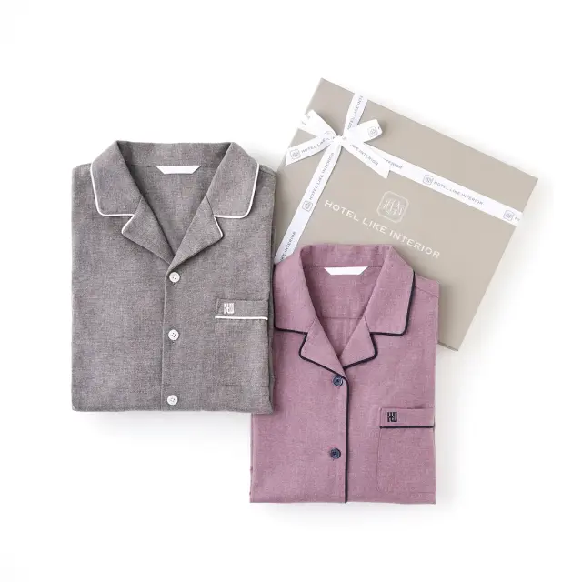 【ギフトBOX入り】コットンフランネルパジャマ | ペアセット | FREE
