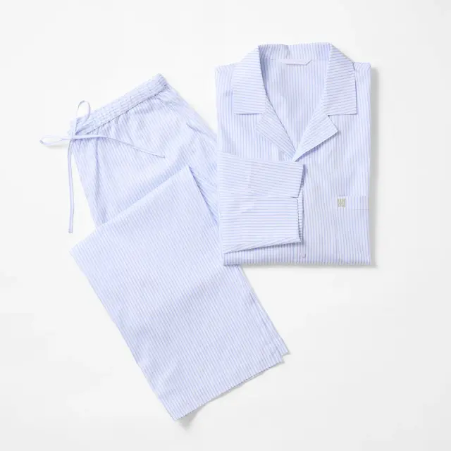 【ギフトBOX入り】コットンツイルストライプパジャマ｜メンズ