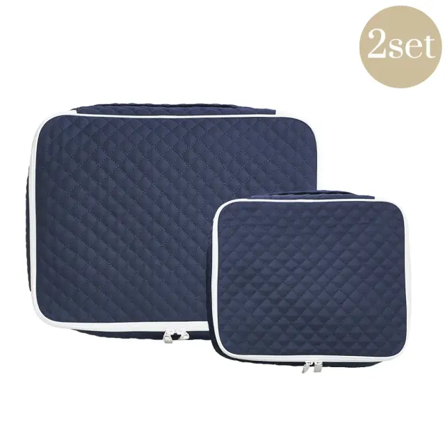 ダイヤモンドキルトポーチ | 2点セット | ミディアム×1 ラージ×1