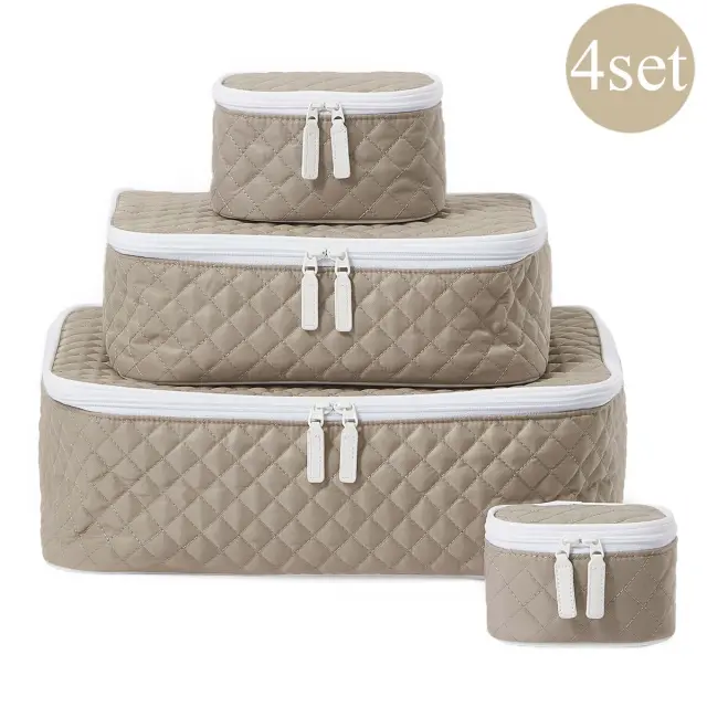 ダイヤモンドキルトポーチ | 4点セット | ミニ×1 スモール×1 ミディアム×1 ラージ×1