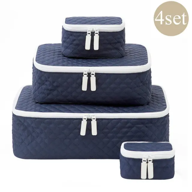 ダイヤモンドキルトポーチ | 4点セット | ミニ×1 スモール×1 ミディアム×1 ラージ×1