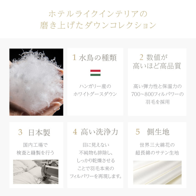 羽毛布団 合い掛け(春秋用) | 700フィルパワーハンガリー産ホワイトグースダウン 羽毛布団 合い掛け(春秋用) | 700フィルパワーハンガリー産ホワイトグースダウン
