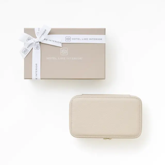 レザージュエリーケース | 本革 | 旅行用コンパクト収納