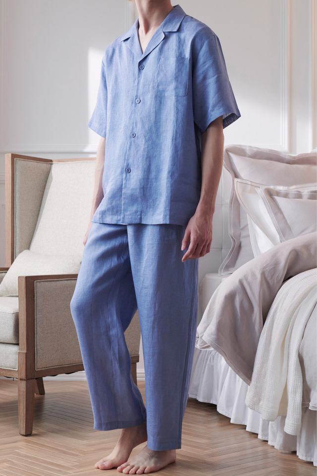 リネン 半袖パジャマ | メンズ | ホテルライクインテリア