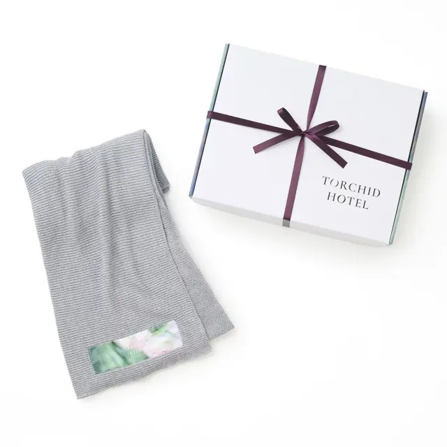 【ギフトBOX入り】TORCHID HOTEL | ライナス | ニットブランケット/ダブグレー